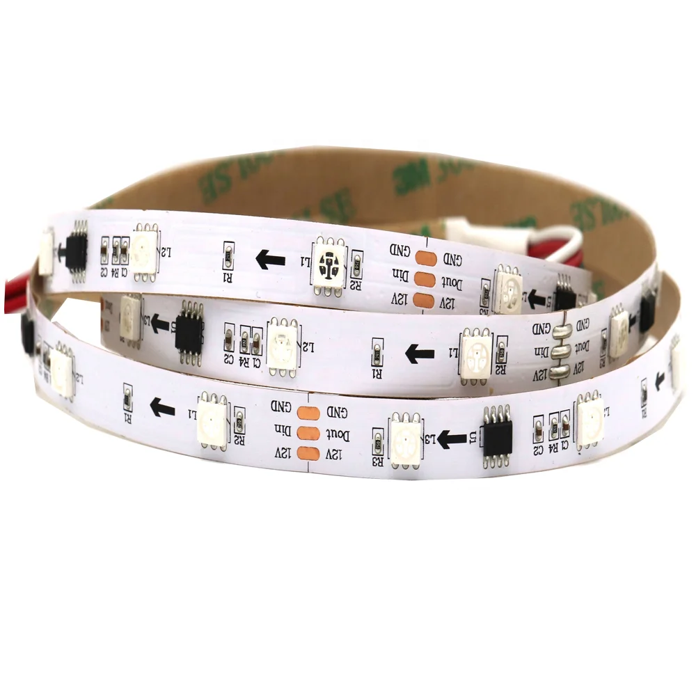 Светодиодная лента WS2811 5050 SMD RGB 30 светодиодов/м 12 В IP65/IP67 Dream Magic Color адресная цифровая диаодная лента