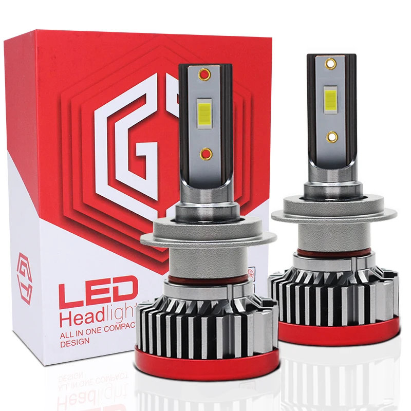 Auto Parts Led Csp 3570 Chip Led Head Light With Fan H1 H3 H7 H11 9005 9006 9007 H4 42000lm Led Headlight Bulb C-GT3