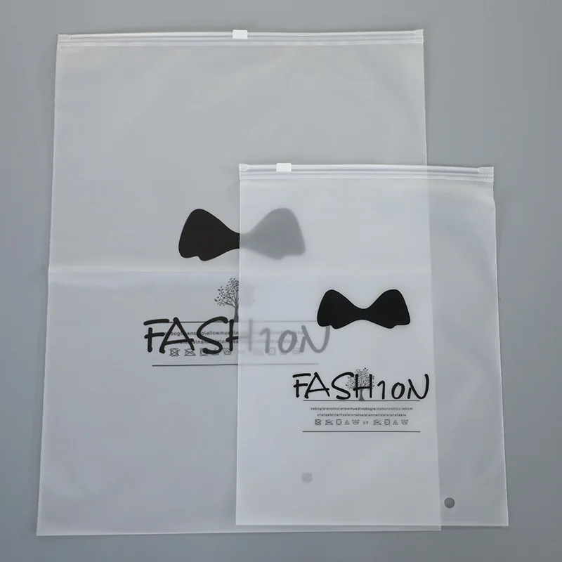 Hot Sale Matte Frosted Pvc Eva Slider Zipper Bag,Wholesale Custom Printed White Logo Reclosable Slider Plastic Bags