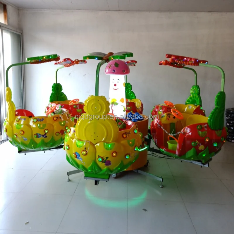 Different shapes colorful luminous night market children funny fishing games carousel toy ride for sale
