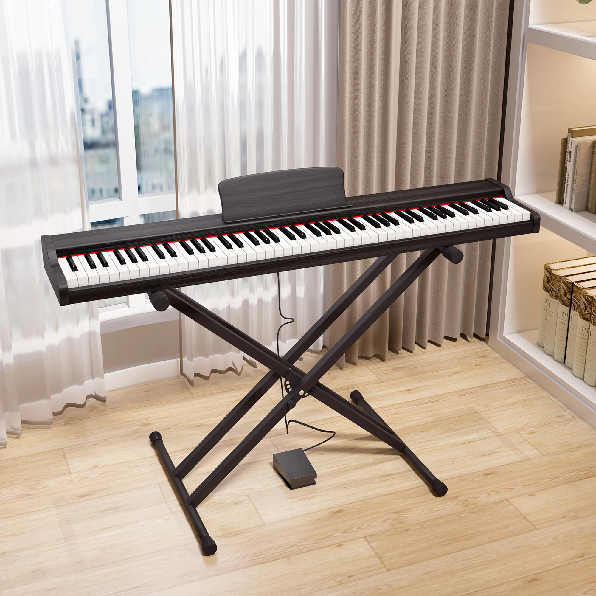 LeGemCharr Portable electric piano keyboard piano 88 keys musical keyboard 88 key electronic piano digital