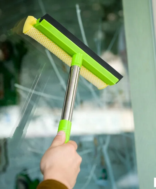 
Window and Windshield Cleaning Sponge with Rubber Squeegee 