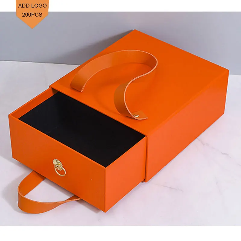 Cardboard Drawer Jewellery Packing Box Necklace Gift Jewelry Paper Box With Handle Package Box