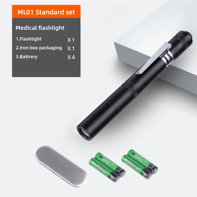 100 Lumens LED Pen Light Pocket Size Clip Flashlight Small Mini Handheld Slim Flashlight for Nurse Medical Doctor