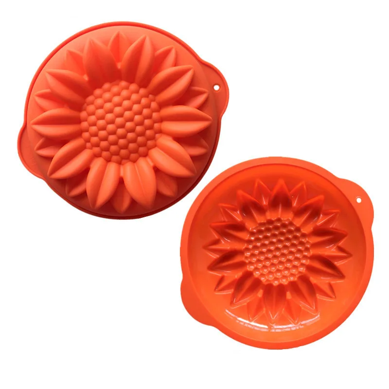 Single Hole Sunflower Silicone Cake Mold Flower Baking Tray