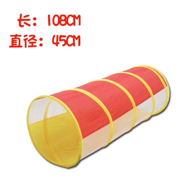 Polka dot pattern pop up kids play climb tunnel tent