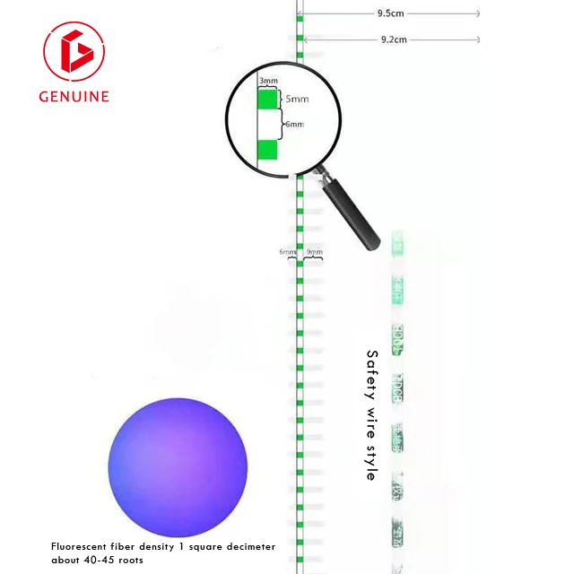 Security strip paper for financial industry with watermark, UV invisible printing