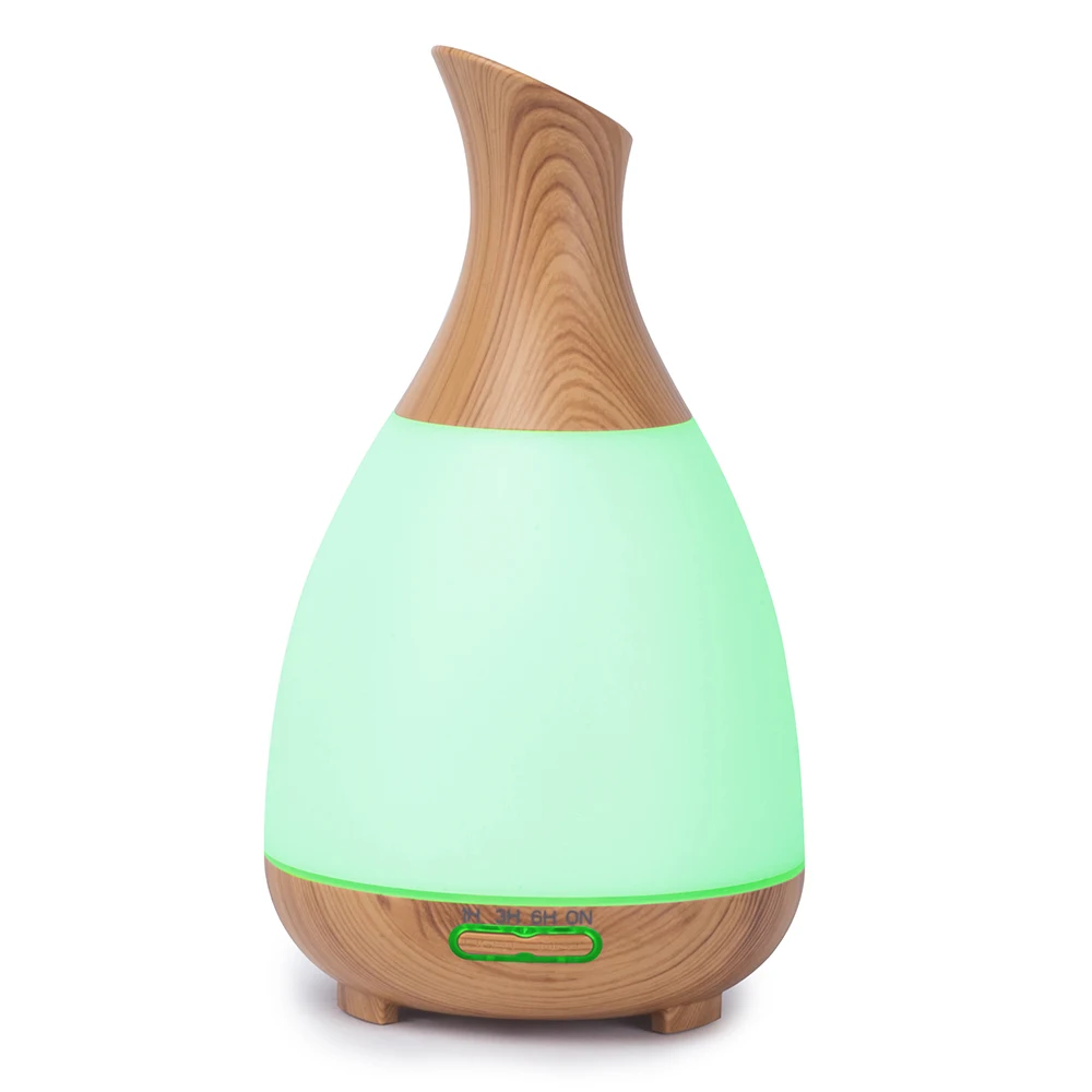 
Unique Design Wood Grain 7 Color Change LED light Mini spa Ultrasonic Aromatherapy Machine Aroma diffuser Humidifier for hotel 