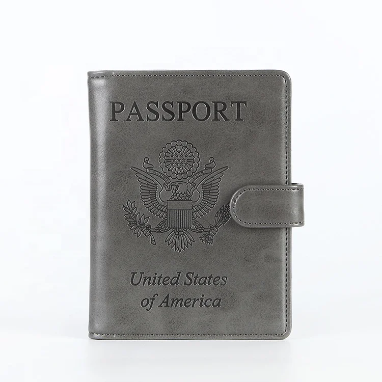Factory new passport book embossed hot stamping color changing PU microfiber passport holder can be printed LOGO