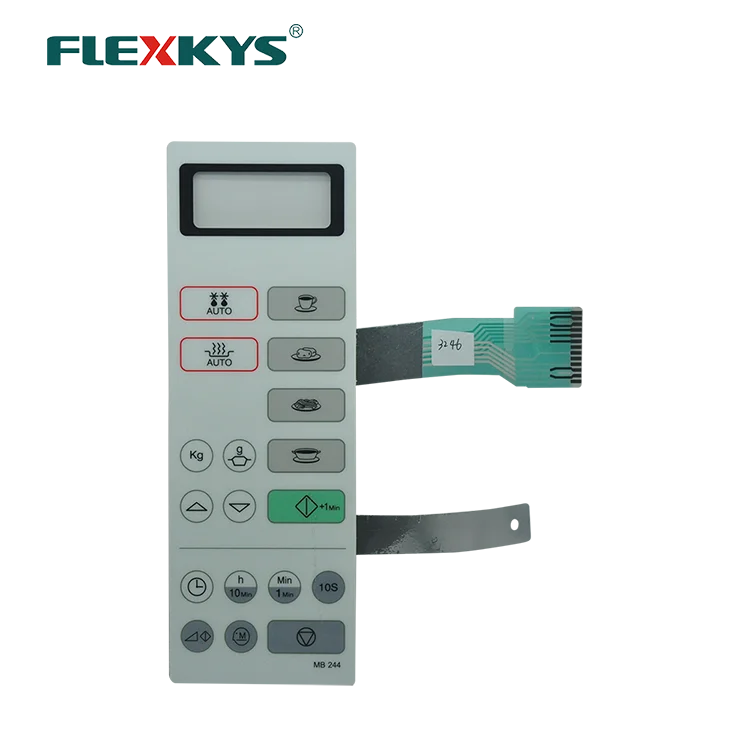 УФ защита, водонепроницаемый мембранный переключатель для микроволновой печи с 1 дисплеем