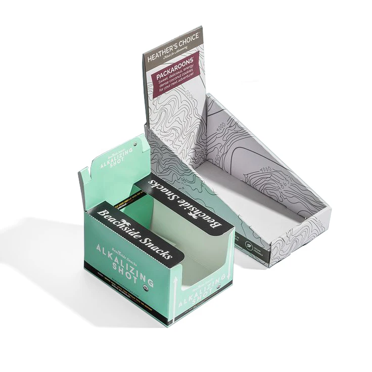 custom logo paper cardboard show shelf ready packaging box counter top product retail display boxes packaging