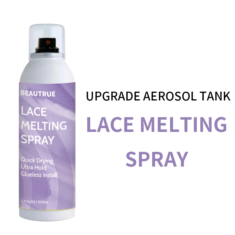 Factory Direct-sell Private Label Extreme Hold Fast Dry Aerosol Melting Spray Wig Lace Melting Glue Spray