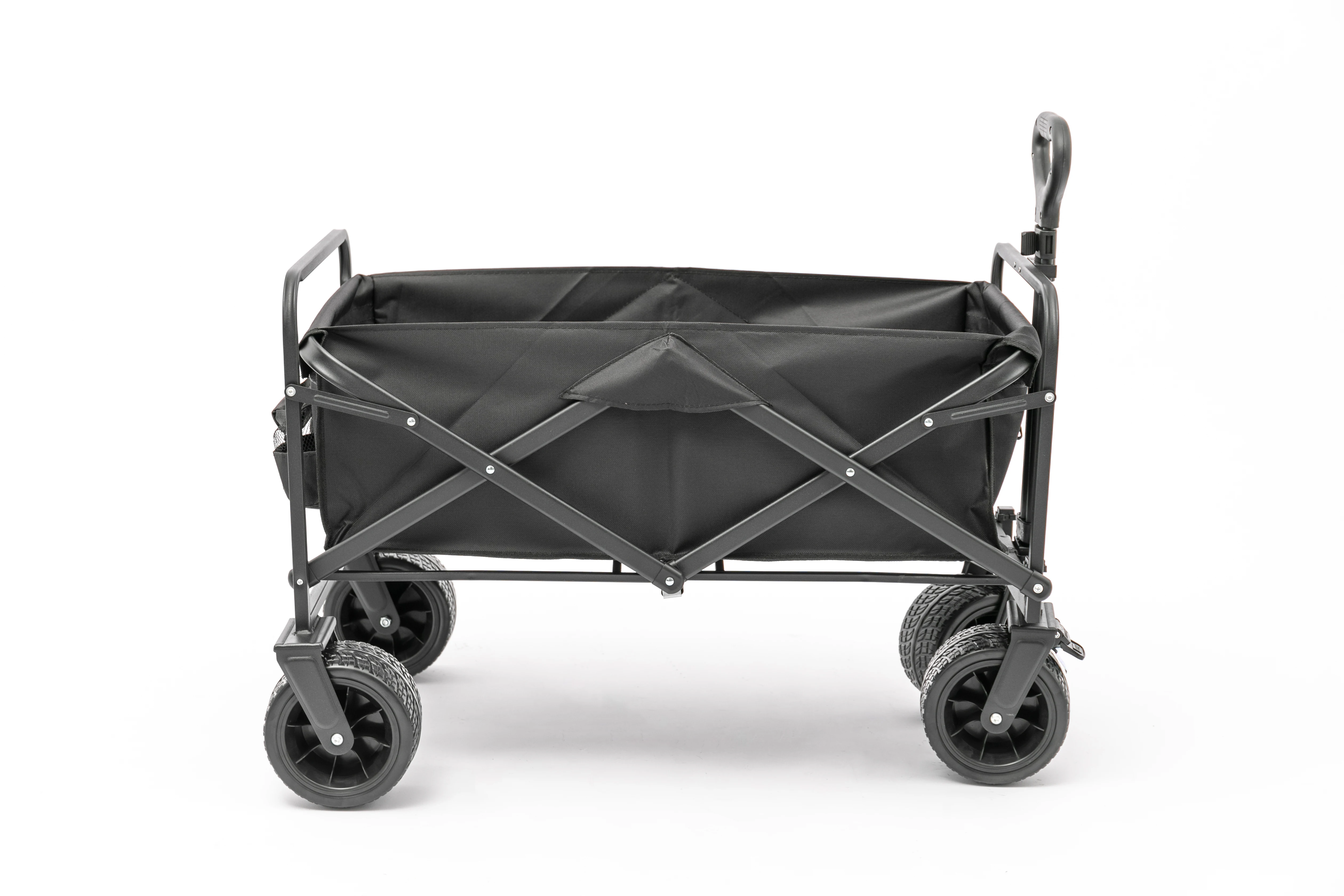 Outdoor Garden Cart Foldable Wagon for Sports, Shopping, Camping,collapsible Cart Tank Wheel Shopping Trolleys Steel with 8 Inch