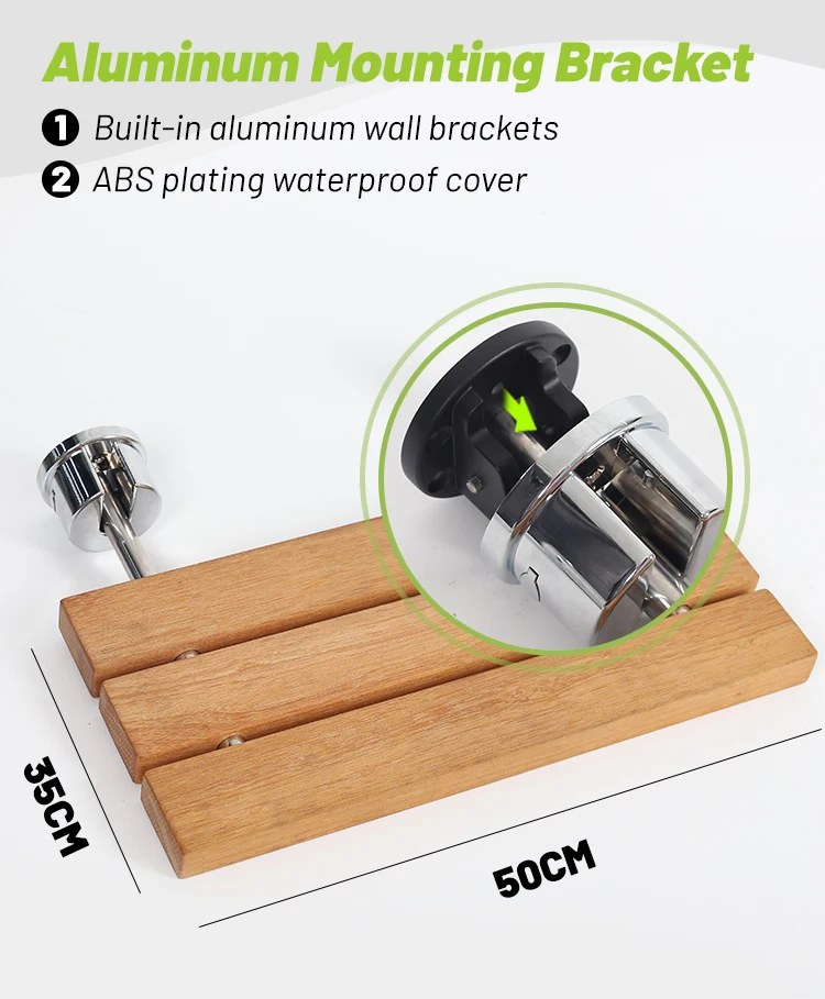 Bathroom Fittings Foldable Safe Wall Mount Shower Chair Anti-bacteria Elderly Disabled Shower Chair Toilet Shower Seat