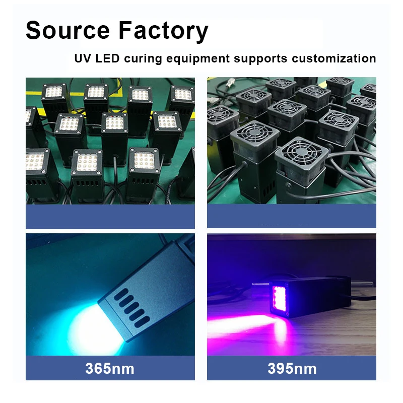 MQQ1 High Power Air Cooling 30*30mm 365nm 395nm Handheld UV LED Drying Lamp