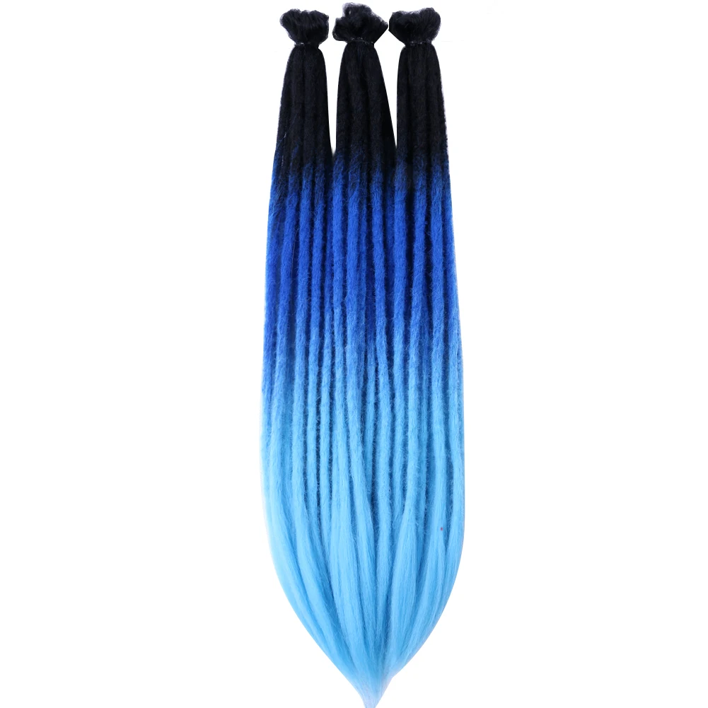 Hot sell Multicolor dreads faux loc cheap long soft crochet dreads locks braids styles hair weave synthetic dreadlocks