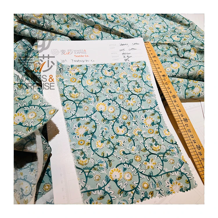 New design Free Design Soft Flower Floral Cotton Fabric Cotton Fabric Liberty Of London Print For Dress Shirt Hat Necktie