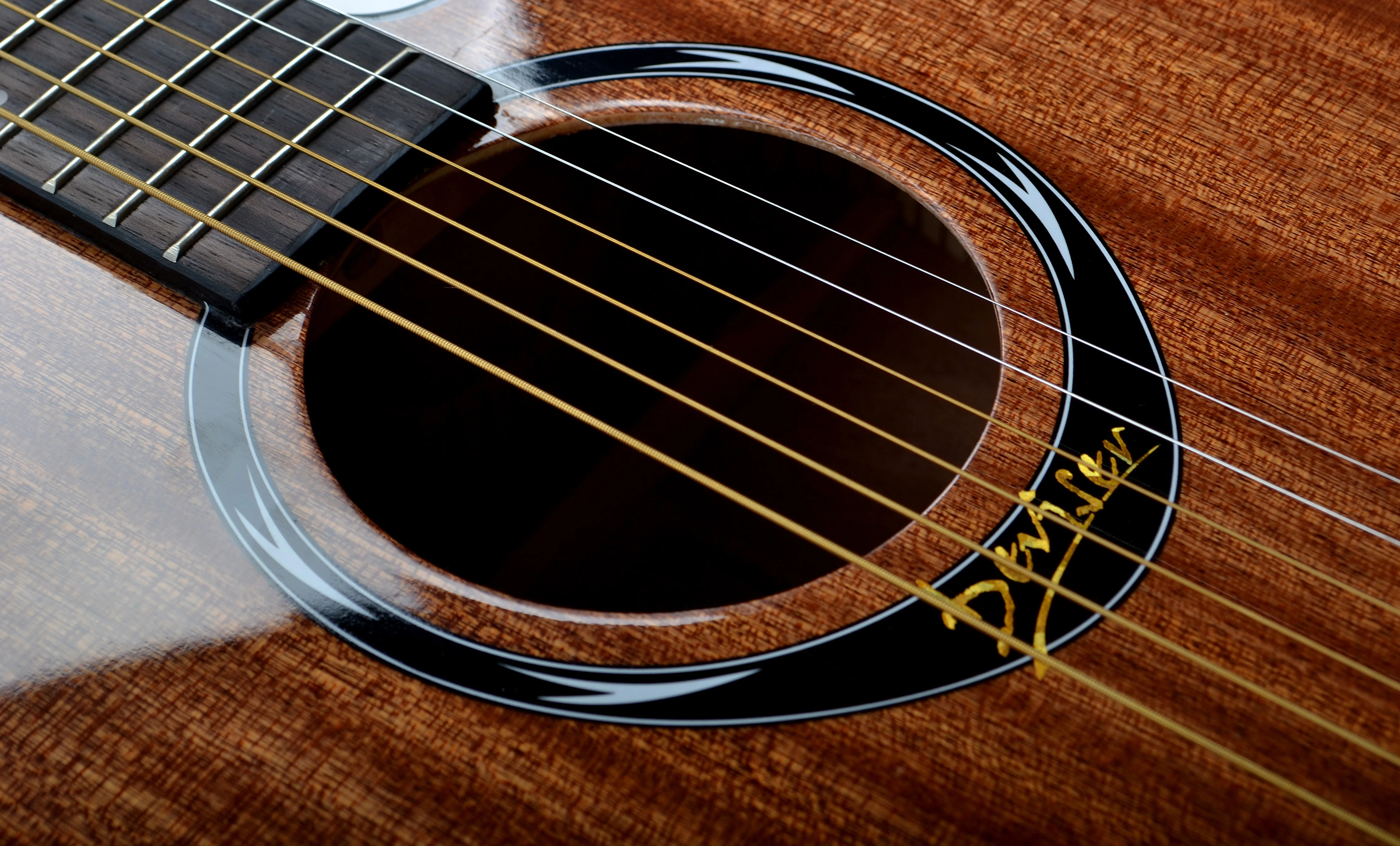 Acoustic Guitar Musical Instrument Guitar Factory Inlay Bamboo Vines Music,vines Music High Gloss Manhogany Dia-cast Rosewood