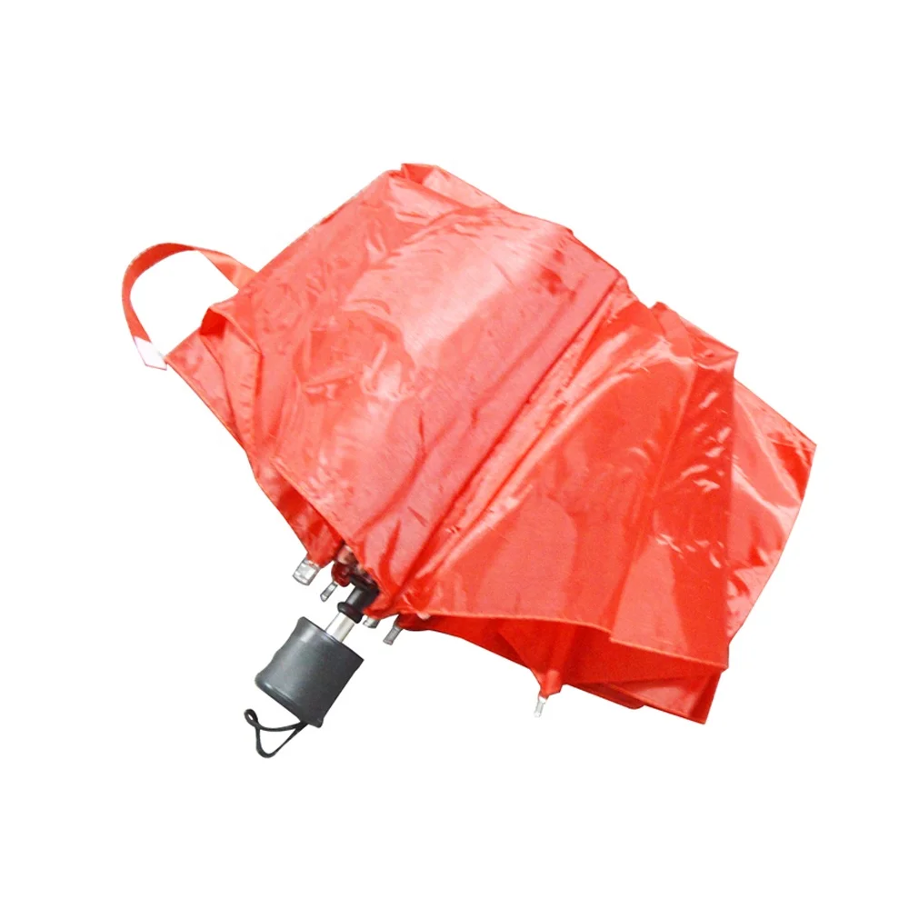 
top quality red waterproof advertising beach 3 folding umbrella with case 