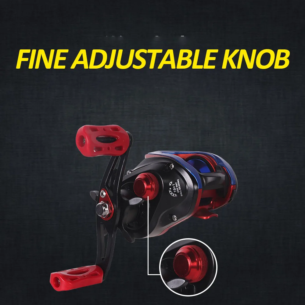 KN200 Long casting distance 19+1BB 8.5:1 GEAR RATIO Full metal Coil Baitcasting Fishing Reel of Freshwater Fishing wheels