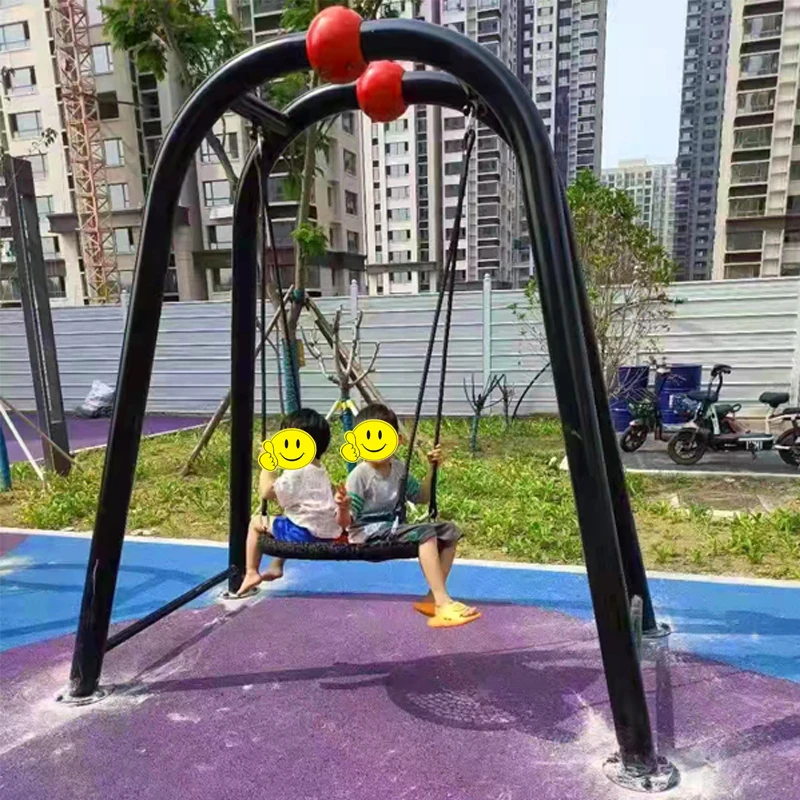 Kids Playground Swing U Shaped Double Swing Children Garden Swing