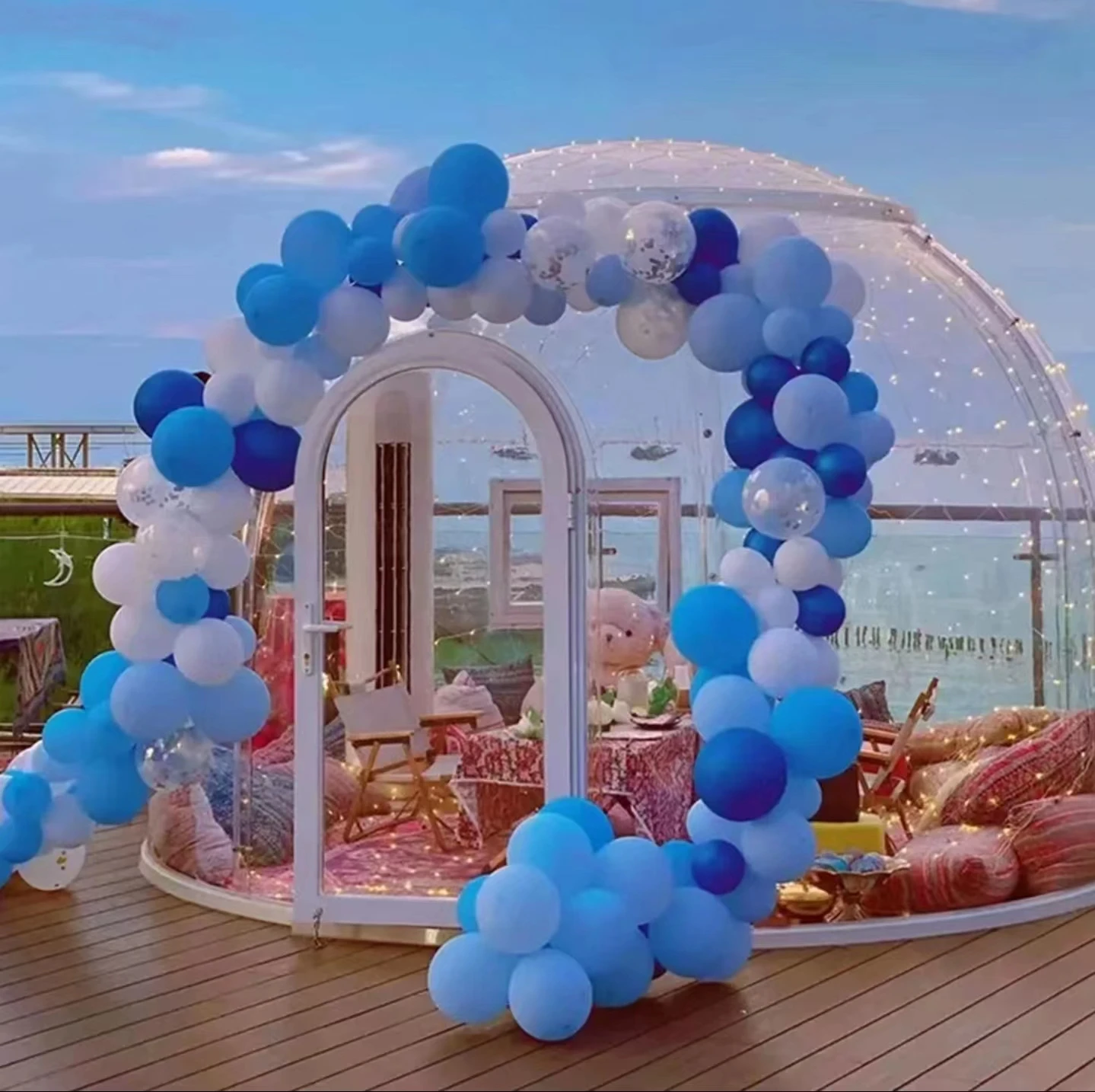 Customized Outdoor 360 Degree Full Transparent PC Tent Bubble House Pc Dome House