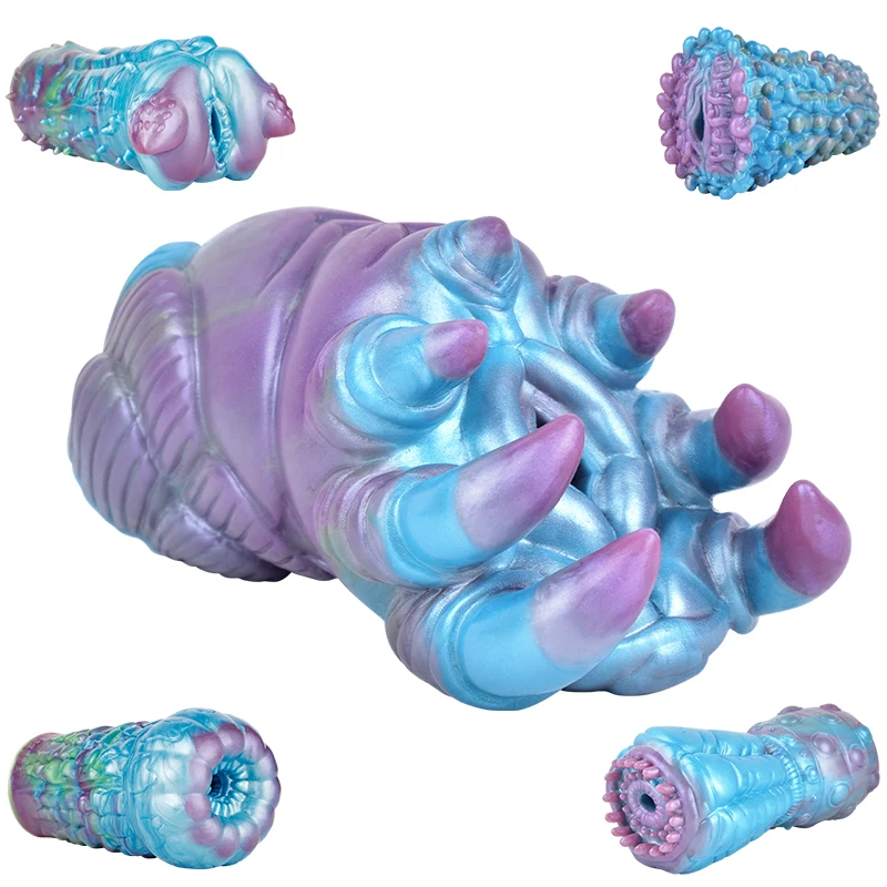 GEEBA Male Masturbators Fetish Animal Realistic Masturbator Cup Soft Silicone Anal Sex Toys Penis Exercise Toy for Adult Men