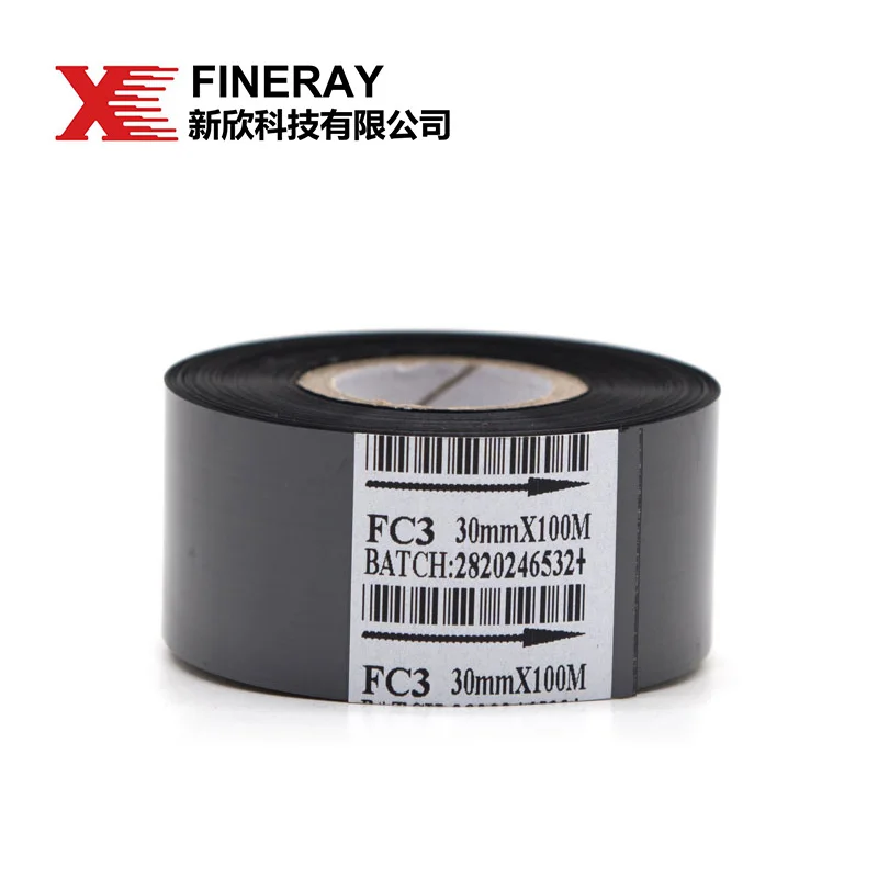 Fineray Brand FC3 30mm*100m Type Best Seller Hot Coding Foil Hot Stamping Coding Ribbon