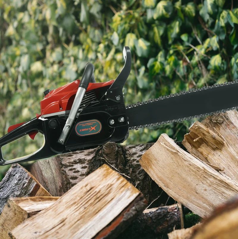 Professional 58cc Gasoline Chain Saw Two Stroke Chainsaw Oil Engine Gas Dynamic Wood Cutting Machine