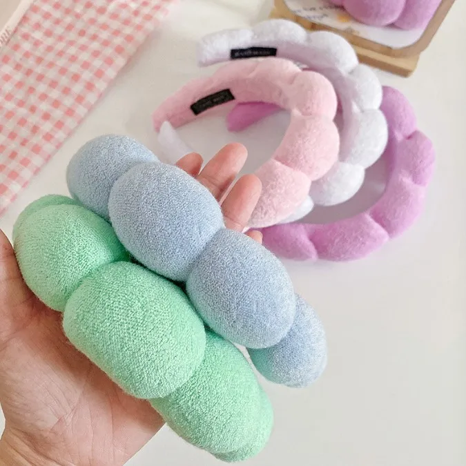 Makeup  Skincare hair band  Sponge Bubble Headband Puffy Headband for Washing Face