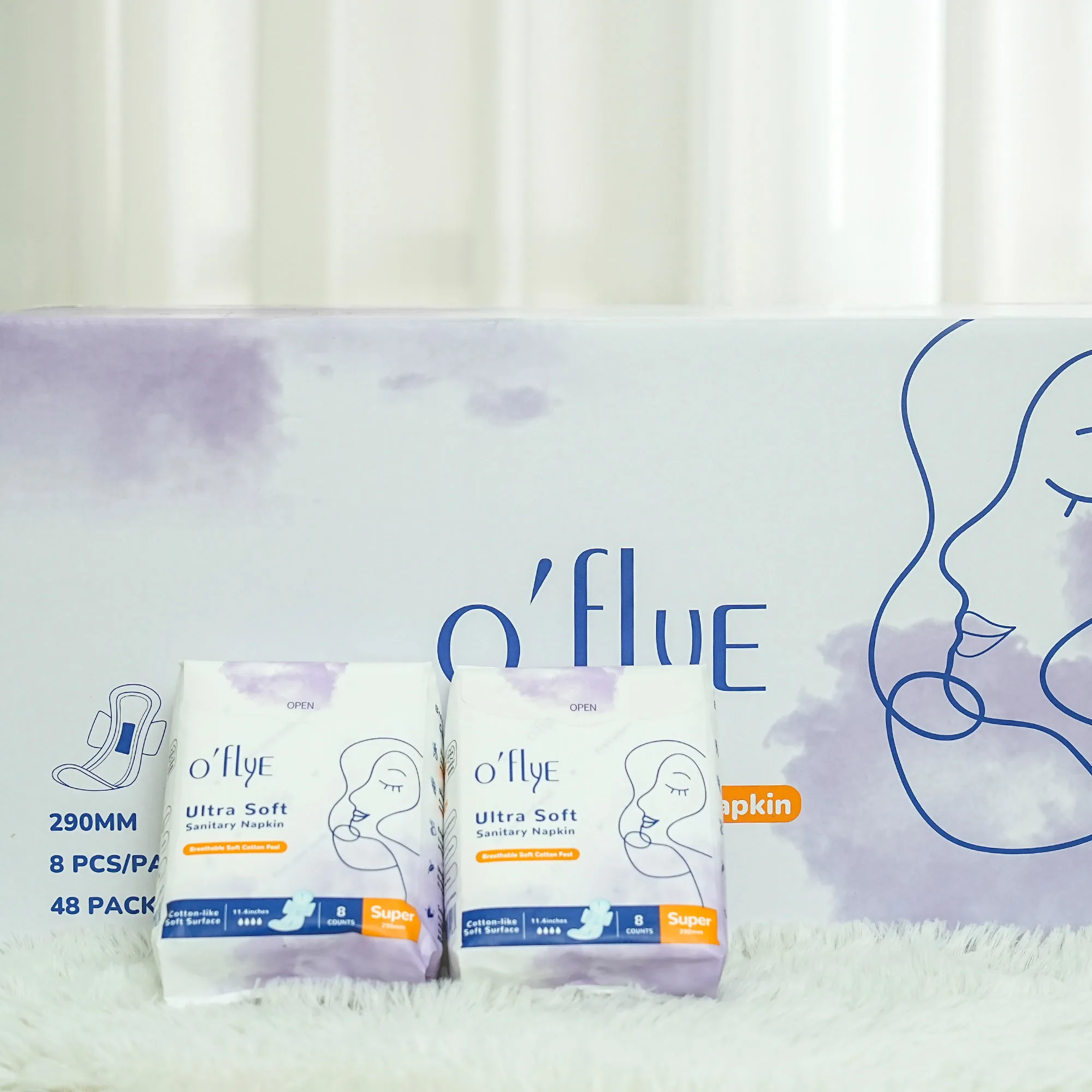 oflye CE certificated Japan quality sanitary napkin 240mm 290mm women ultra dry sanitary pads
