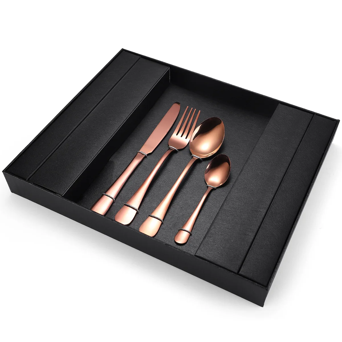 
High Quality Colorful Stainless Steel Cutlery Set Mirror Polishing 24pcs WIth Gift Box 