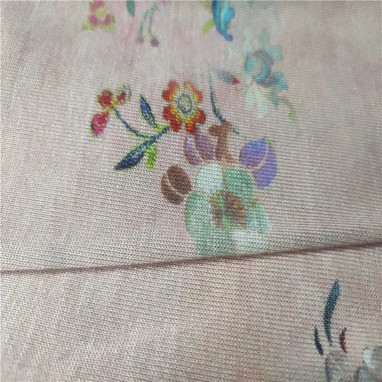 
Wholesale Custom Printed 100% Cotton Material Printing Floral Jersey Fabric 