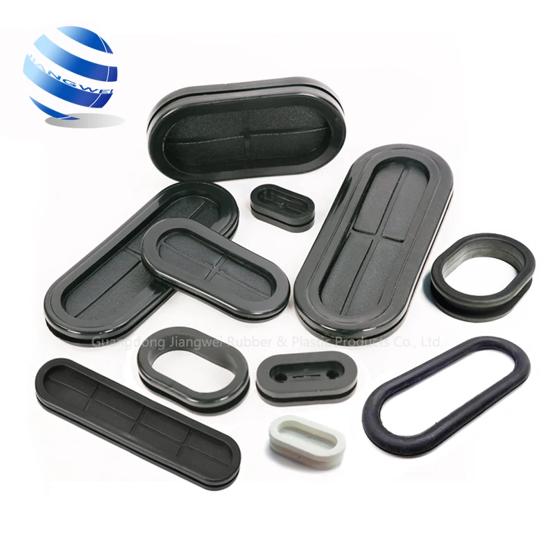 Custom cable oval eyelet fkm nbr epdm silicone rubber seal blind grommet hole plugs