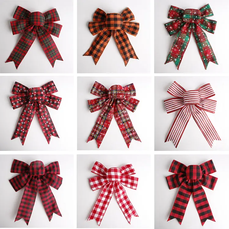 MSD Factory Wholesale Wired Jute Burlap Ribbon Bow Holiday Bow Christmas Bow For Decoration
