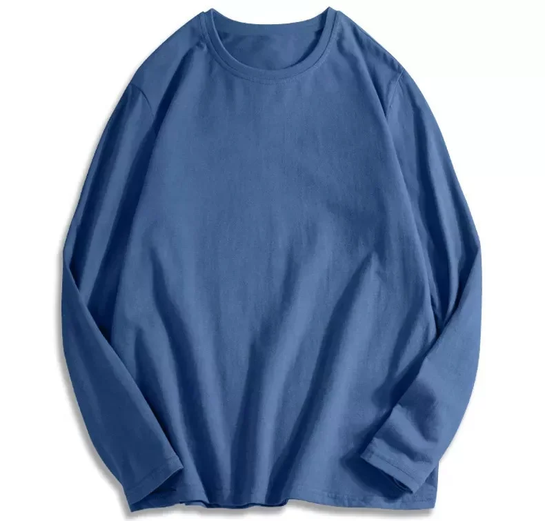 Cheap price custom long sleeve t shirt men 100% organic cotton oversized graphic t-shirts for