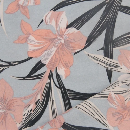 Shaoxing Rayon Viscose Fabric printed cutout prints Rayon Fabric Rrayon108gsm Flower Fabric
