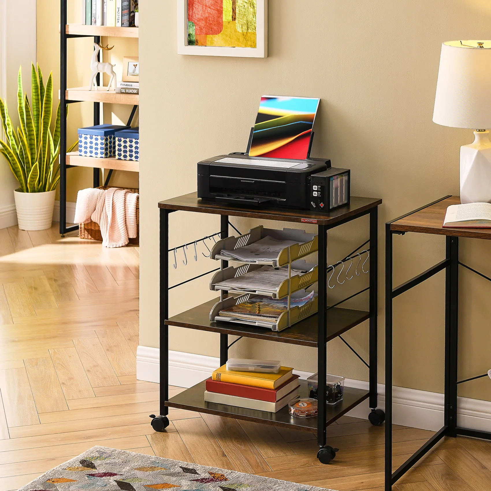 
Mr ironstone Kitchen Shelf 3 tier Storage Holders Metal Wooden Microwave Shelf Stand Kitchen Appliances Oven Rack Cabinet cart 