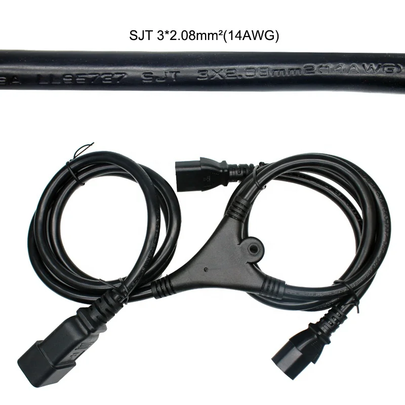 Штекер IEC 320 C20 на штекер 2x C13 разъем Y разделитель кабеля питания