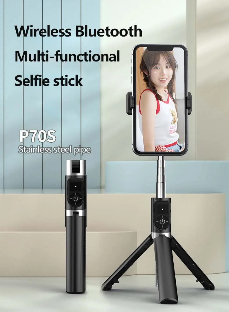 Selfie Stick Tripod with Remote, Extendable Selfie Stick Tripod with LED Ring Light
