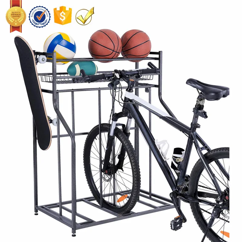 Portable Kids Bicycle Garage Organizer Sports Storage Rack, 3 Bike Storage Rack for Garage, Bike Storage Rack