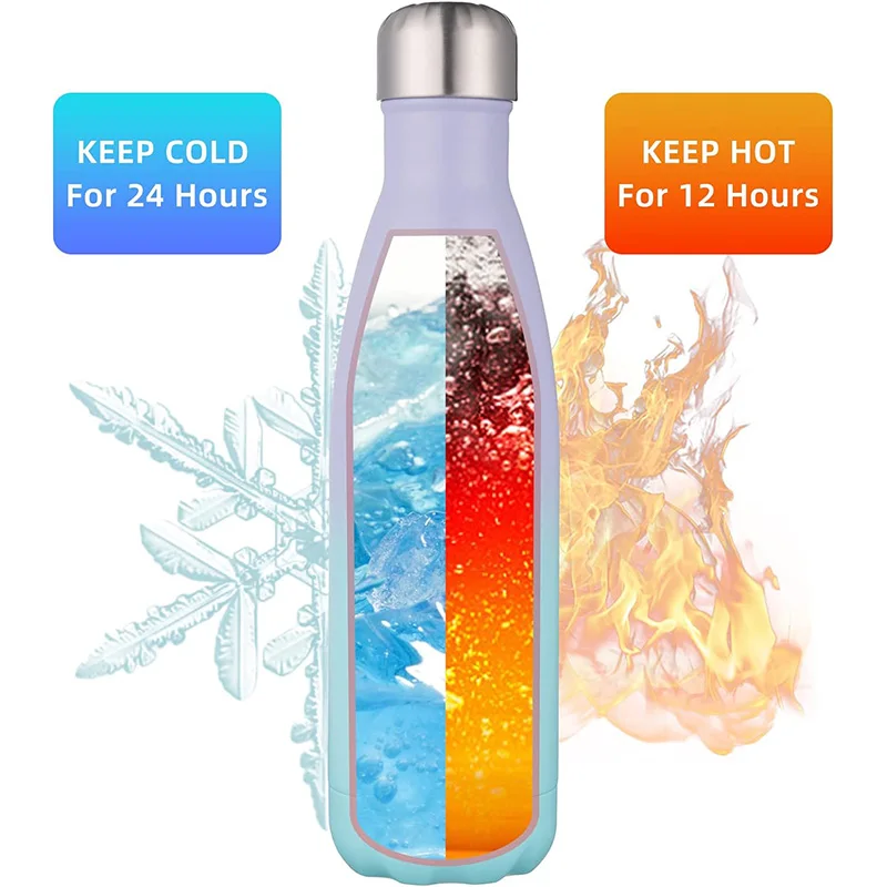 XDH719 Customizable Logo Metal Stainless Steel Water Bottle Design Printed Brand Promotion Gift Custom 500ml Sport Water Bottle