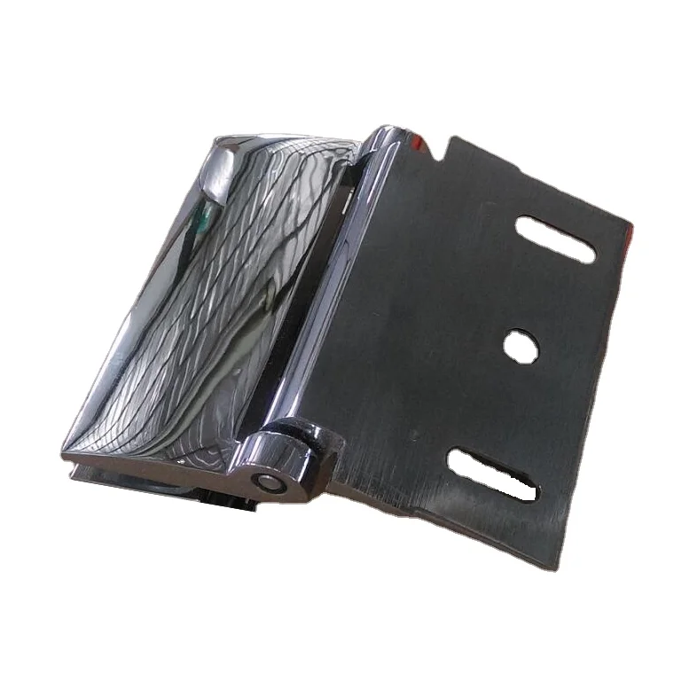 Bathroom door hardware B057 forged brass chrome wall to glass  shower door screen hinge with cover plate