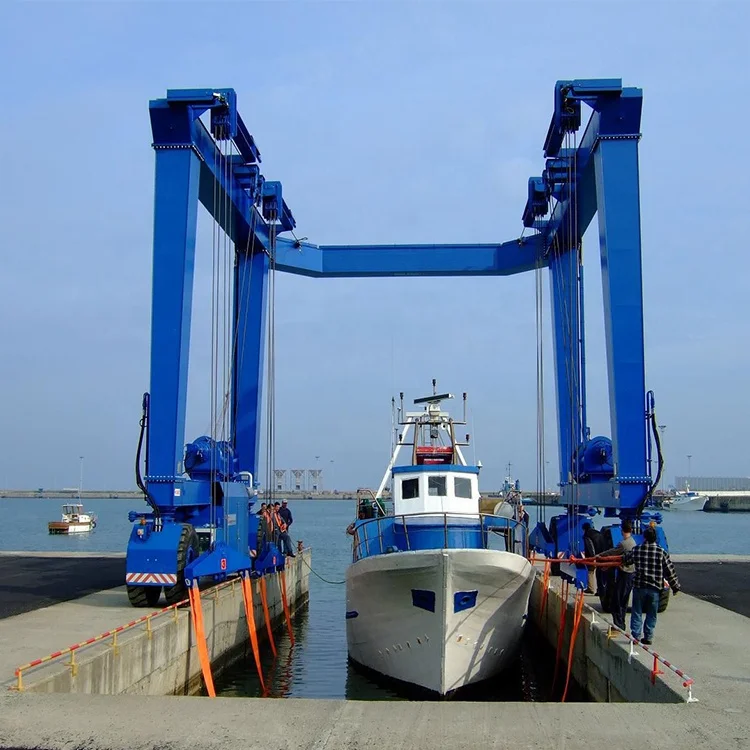 10ton~1000ton heavy duty customized mobile hoist boat lift crane marine travel lifting