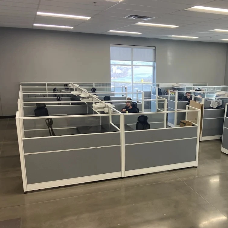 Kentucky USA Open Space 8 Person Metal Dot Office Cubicle Workstations Office Design Cubicle For Sale