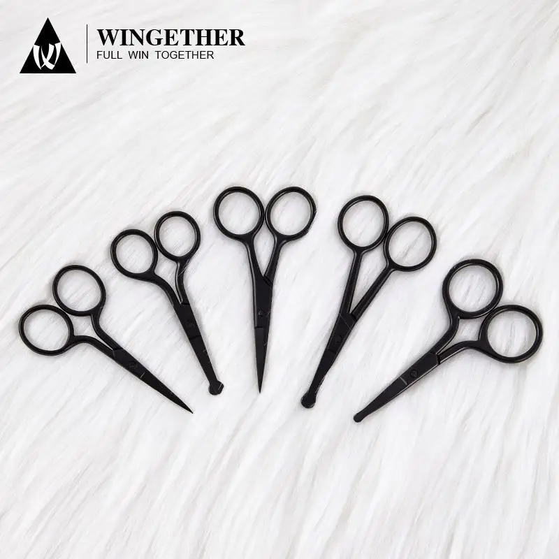 Wingether High Quality Wholesale Manicure Master Scissors Russian Manicure Scissors Litmus Black Scissors