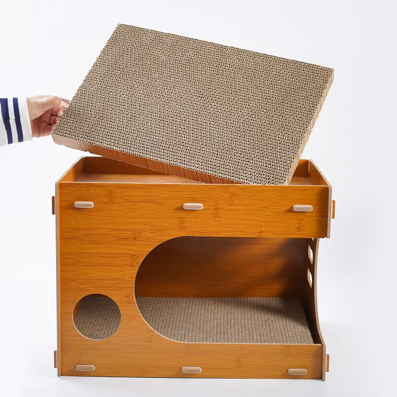Manufacture Cat Scratcher Corrugated Cardboard Cat House