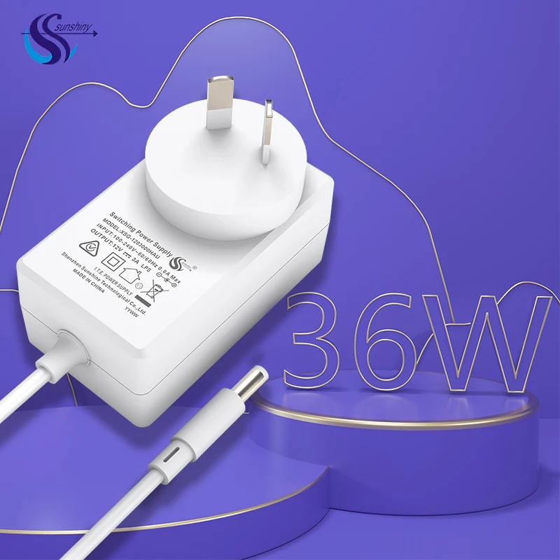 AC/DC Power adapters Input 110-220v Uk Plug Adapter 12v 3a 36w Power Supply With 5.5*2.1mm Dc Male Connector