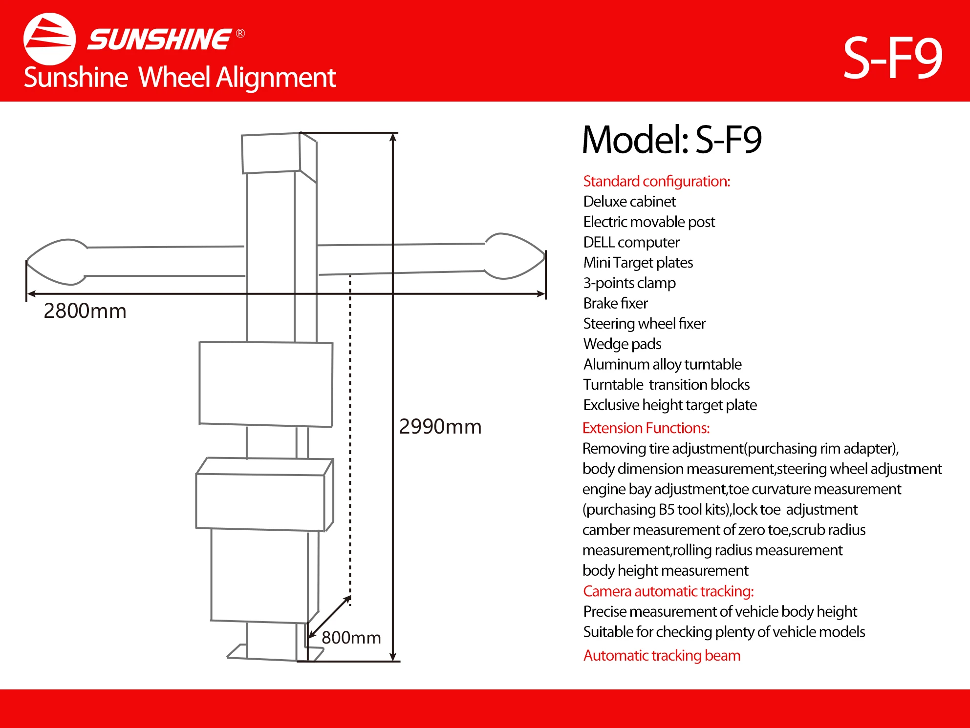3d-выравниватель SUNSHINE, alineadora SUNSHINE