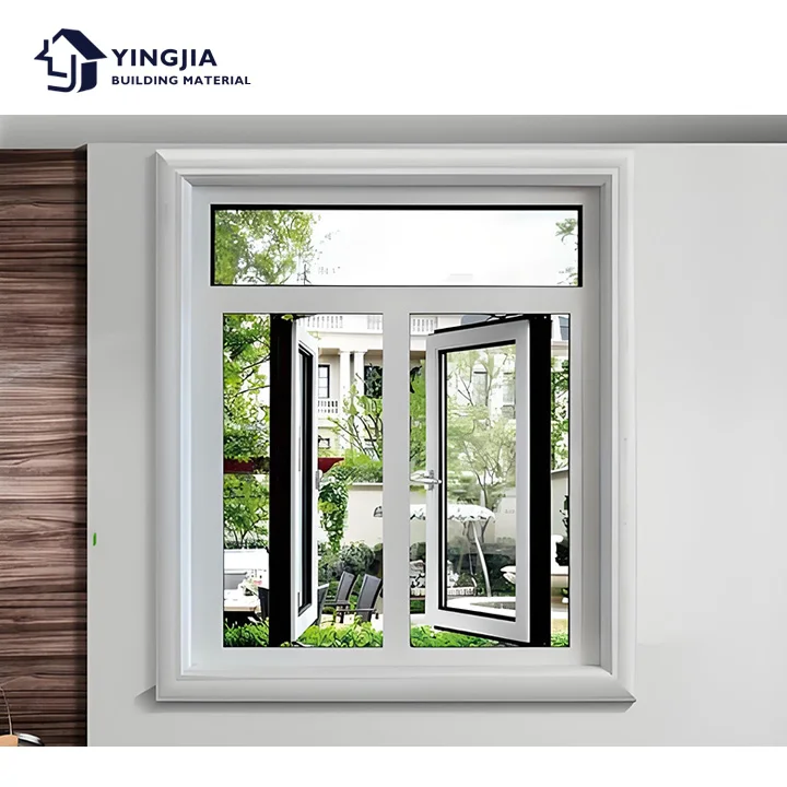 Ying Jia Thermal Break Aluminum Casement Window Modern Double Tempered Glass Swing Doors and Windows